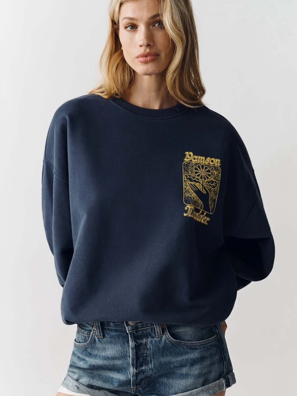 Damson Madder 100:/: Daily Rituals Cotton Graphic Sweatshirt NWT